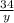 \frac{34}{y}