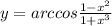 y=arccos \frac{1-x^2}{1+x^3}