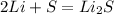 2Li+S=Li_{2} S