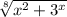 \sqrt[8]{x^2+3^x}\\