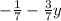 -\frac{1}{7}-\frac{3}{7}y