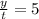 \frac{y}{t}=5