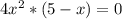 4x^2*(5-x)=0