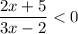 \displaystyle \frac{2x+5}{3x-2}