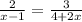 \frac{2}{x-1} =\frac{3}{4+2x}