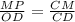 \frac{MP}{OD} =\frac{CM}{CD}