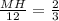 \frac{MH}{12} =\frac{2}{3}