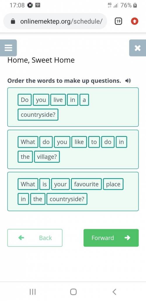 Order the words to make up questions.​