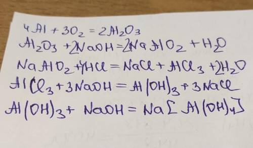 Al-Al2O3-NaAlO2-AlCl3-Al(OH)3-Na{Al(OH)4}