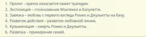 Из каких композиционных частей состоит пьеса «Ромео и Джульетта»?​