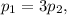 p_{1} = 3p_{2},