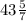 43 \frac{5}{7}