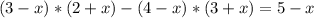 (3-x)*(2+x)-(4-x)*(3+x)=5-x