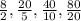 \frac{8}{2} , \frac{20}{5} , \frac{40}{10} , \frac{80}{20}