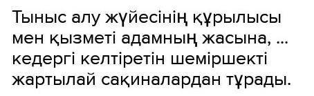 Тыныс алу жүйесі неден тұрады ?1 тапсырма 3сынып​