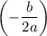 \left(-\dfrac{b}{2a}\right)