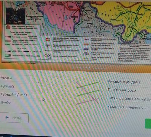 Изучите историческую карту и определите какие государства и города захватили военачальники монгольск