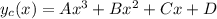 y_c(x) = Ax^3+Bx^2+Cx+D