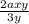 \frac{2axy}{3y}