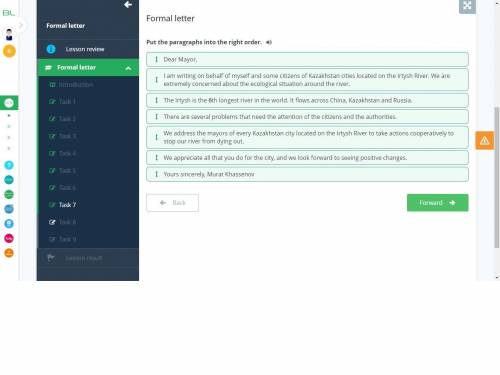 Put the paragraphs into the right order. Yours sincerely, Murat KhassenovDear Mayor,We address the m