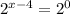 2^{x-4}=2^0