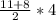 \frac{11+8}{2} *4