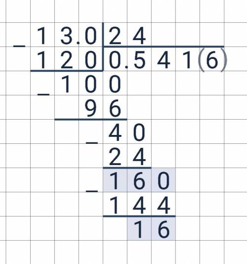 13/24 какая периодическая десятичная дробь.