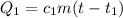 Q_{1} =c_{1} m(t-t_{1} )