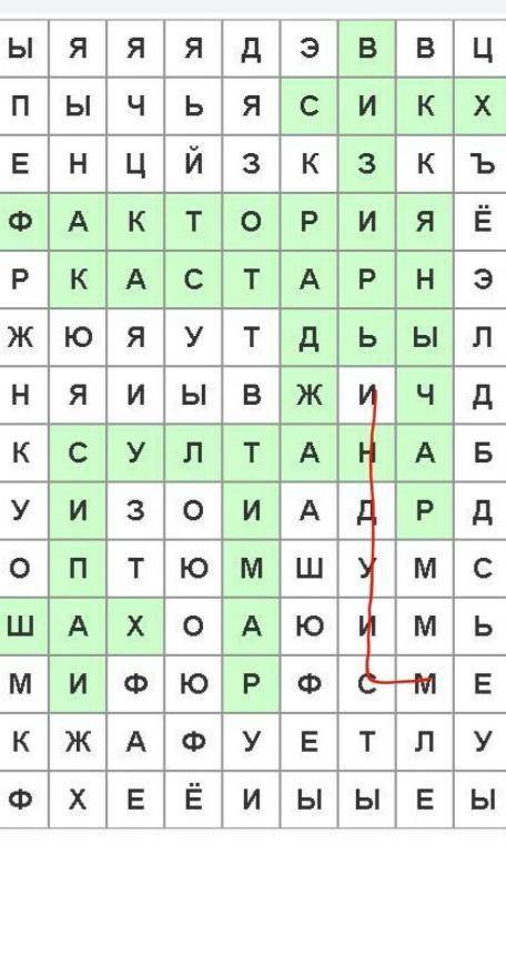 Филворд ответьте какое слово в 9. И скажите где это слово находиться