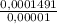 \frac{0,0001491}{0,00001}