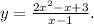 y=\frac{2x^2-x+3}{x-1}.