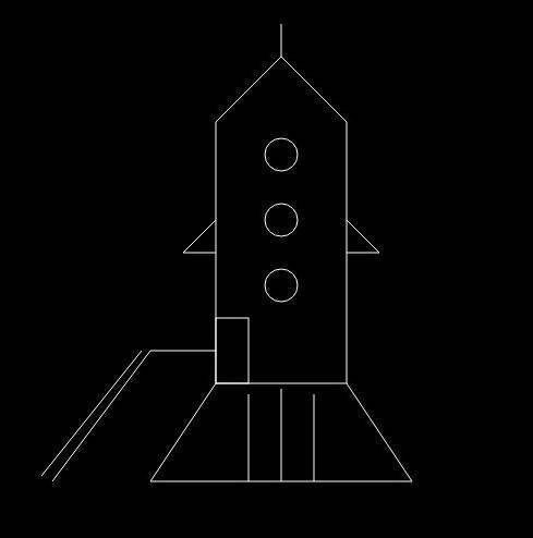 Составить программу, которая выводит на экран ракету. Ракету разукрасить. Ракета, летящая вниз в Pas