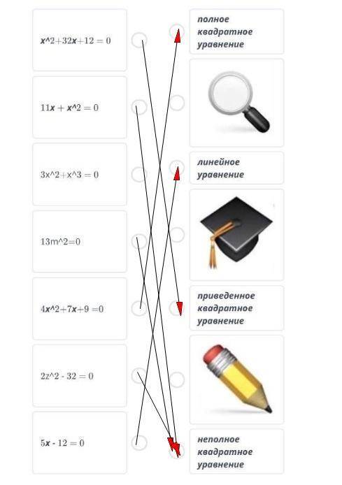 Установите соответствия между уравнениями. Qwertyuiop