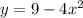 y = 9 - 4x ^{2}