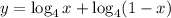 y = \log_{4}x + \log_{4}(1-x)