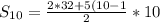 S_{10}=\frac{2*32+5(10-1}{2}*10