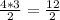 \frac{4*3}{2} = \frac{12}{2}