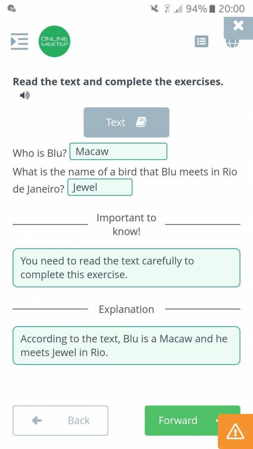 Read the text and complete the exercises. Who is Blue?1) Smuggler 2) Macaw 3) Ornitologist .What is