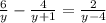 \frac{6}{y}- \frac{4}{y+1}=\frac{2}{y-4}