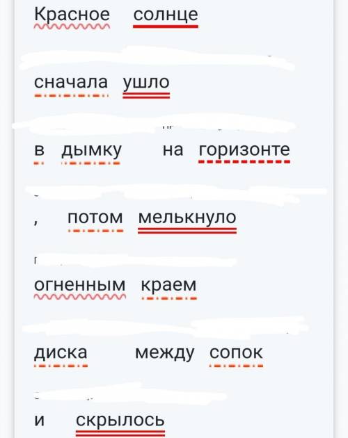 Заканчивался морозный денек. 2. Красное солнце сначала ушло в дымку на горизонте, потом мелькнуло ог