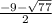 \frac{-9-\sqrt{77} }{2}