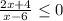 \frac{2x+4}{x-6} \leq 0