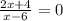 \frac{2x+4}{x-6} = 0