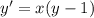 y'=x(y-1)