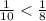 \frac{1}{10} < \frac{1}{8}\\