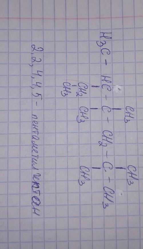 Дайте название следующему углеводороду по систематической номенклатуре: CH3 CH3 | | H3C - HC - C - H