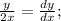 \frac{y}{2x} =\frac{dy}{dx};