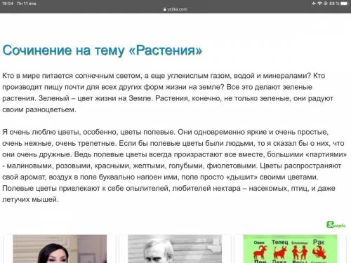 Сочинение в форме дневника о растении