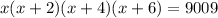 x(x+2)(x+4)(x+6)=9009