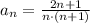 a_n = \frac{2n+1}{n\cdot (n+1)}